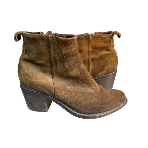 Diesel Pinky Suede Brown Distressed Ankle Boots Size 6.5 US / 37 EU - Picture 7 of 11